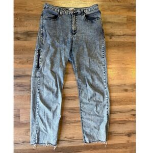 Ripton Superlite Jeans 30x28  Acid Wash Relaxed Straight Raw Hem